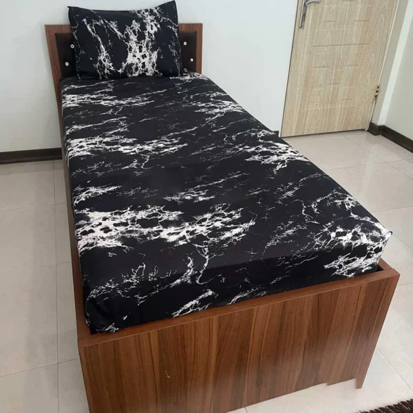 سرویس روتختی یک نفره 4 تکه مدل marmar02 مشکی